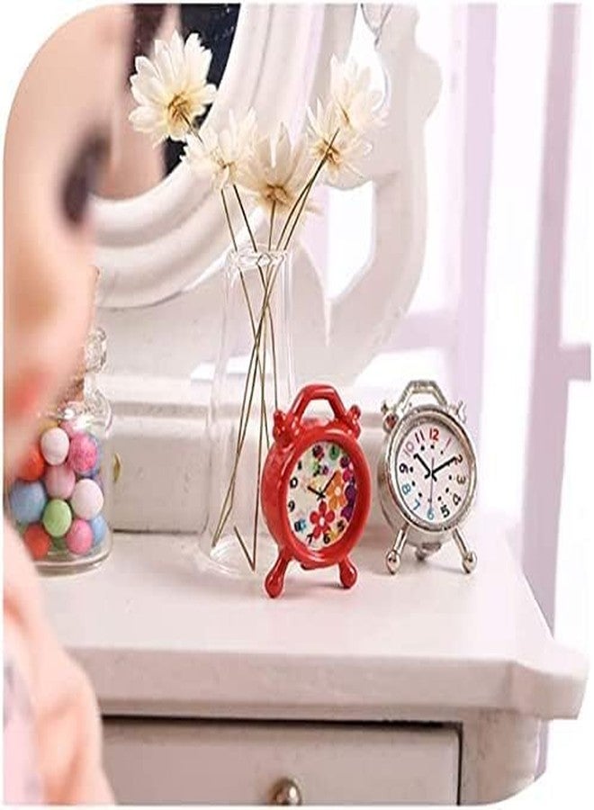 Zhuluck 1Pc Red Cute Dollhouse Accessories Miniature Clock Dollhouse Furniture Decoration Doll House Accessories Small and Exquisite,Mini Clock for Fashion Accessories - Image 2